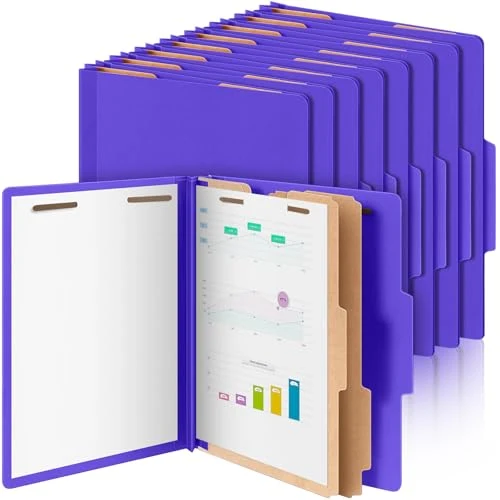 Easy-to-Use 12 Pcs Classification Folders Letter Size Bulk Environmentally Friendly