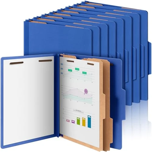 Natural 12 Pcs Classification Folders Letter Size Bulk Practical