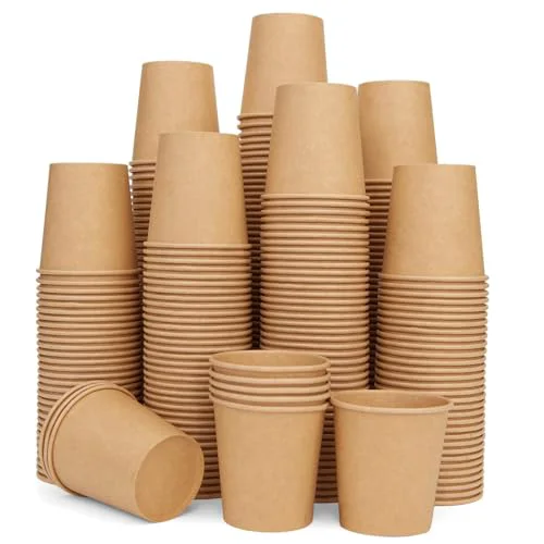 Long-Lasting 300 Pcs 6 oz Kraft Paper Cups 300 Count Minimalist