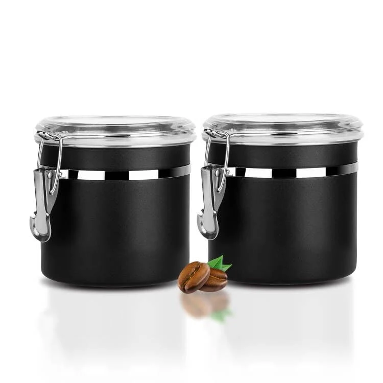 High-Grade Stainless Steel Food Container with Clear Lids Airtight Storage Container Stackable Small Canisters Kitchen Pantry Storage for Ce Reusable