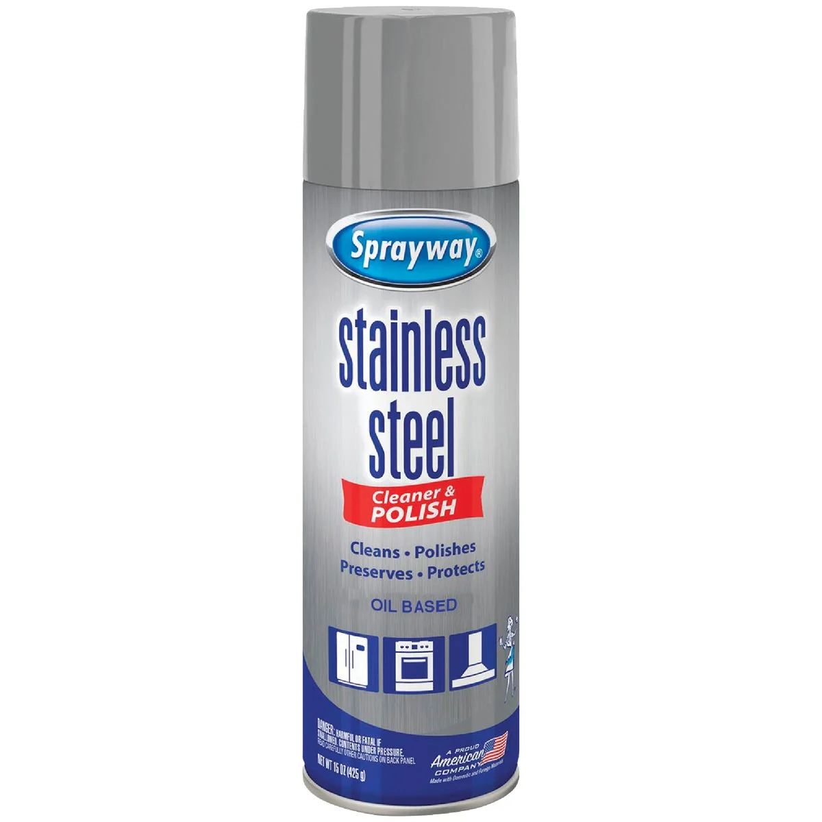 Unique Sprayway 15 Oz. Oil-Based Stainless Steel Cleaner Functional