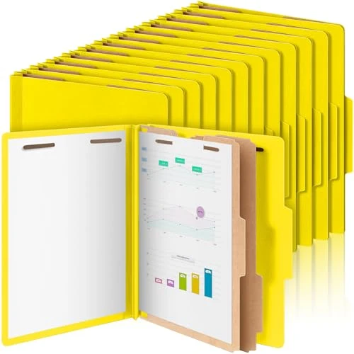 Top-Quality 36 Pcs Classification Folders Letter Size 36 Count Traditional