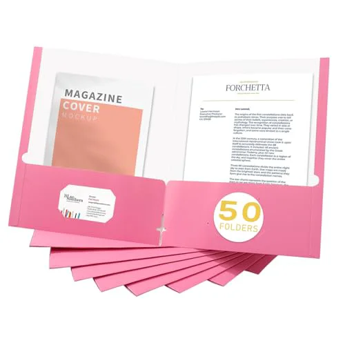 Expertly Made File folders with Pockets 50 Count Optimized