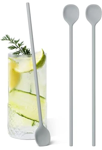Solid 2Pcs 9.9 Silicone coffee stirrer 2 Count Convenient