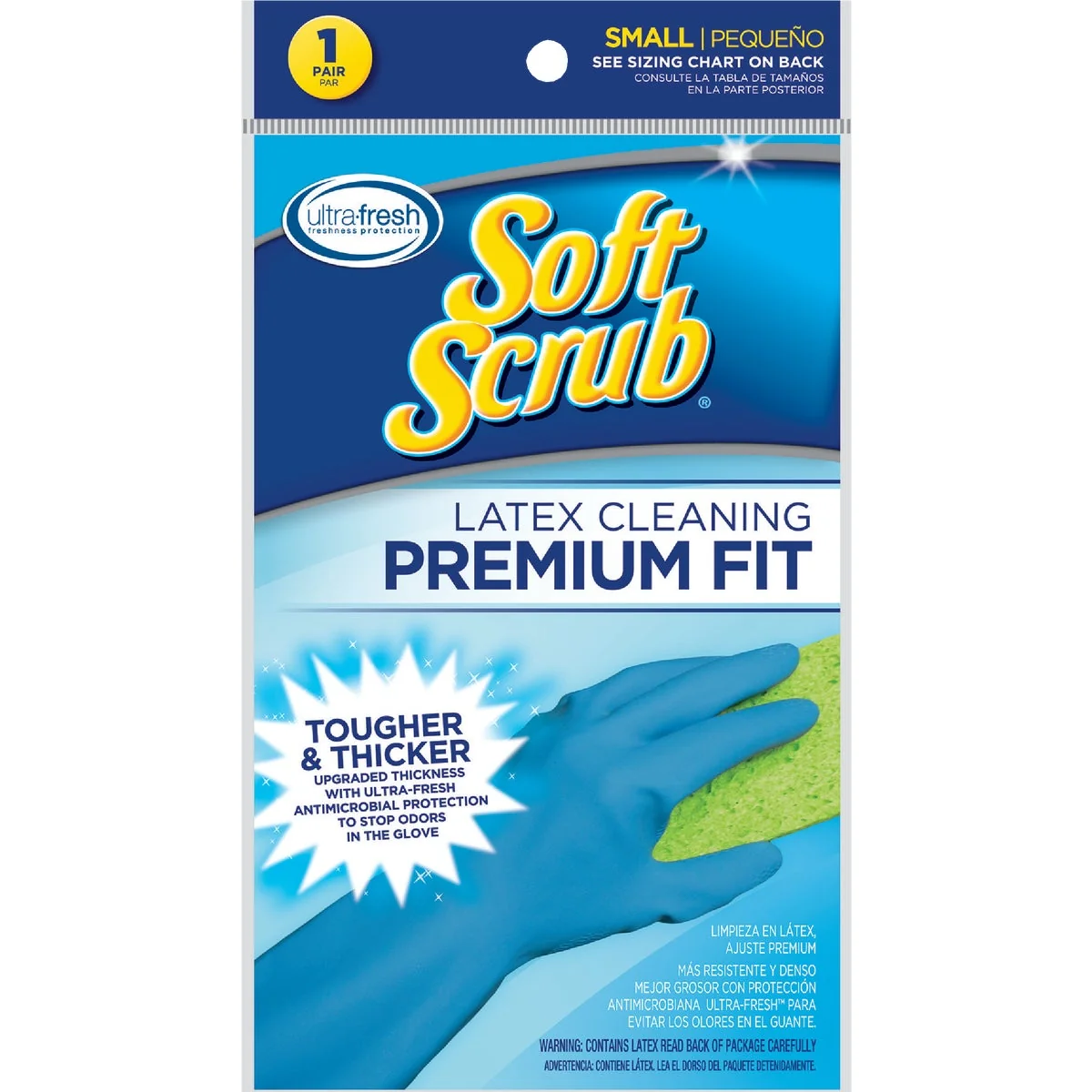 Official Soft Scrub Small Premium Fit Latex Rubber Glove Smooth