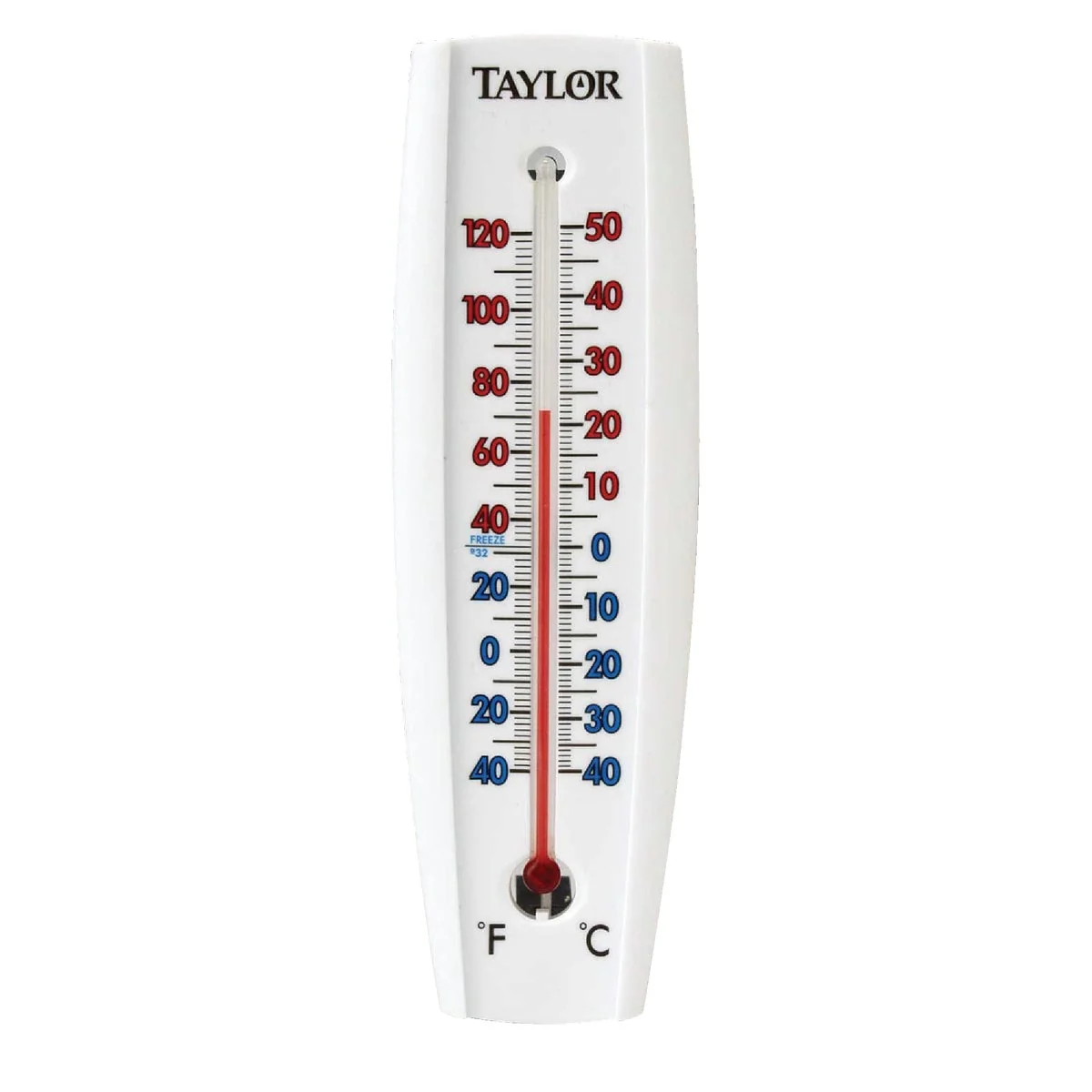 Excellent Taylor 2-3 8 W x 7-5 8 H Aluminum Tube Indoor Outdoor Thermometer Effective