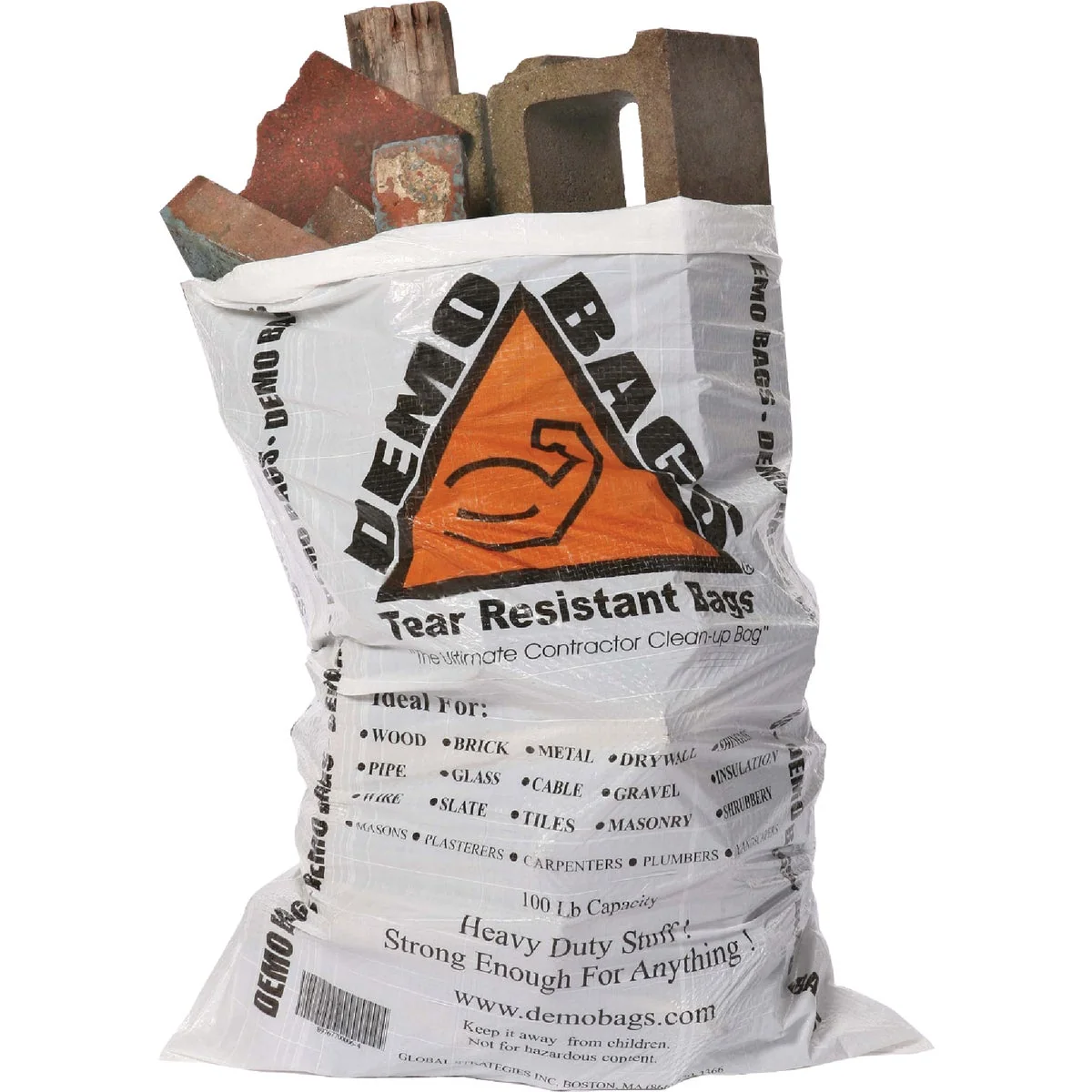 Artisan Demo 42 Gal. Contractor White Trash Bag 5-Count Relaxed