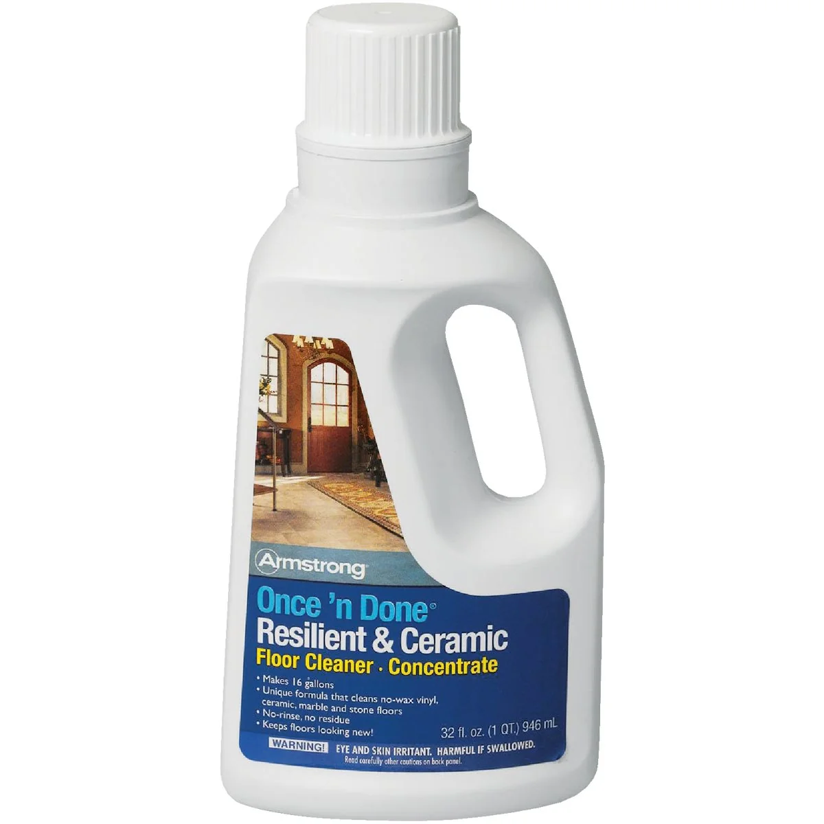 Easy-to-Use Armstrong Once 'N Done 32 Oz. Resilient Ceramic Floor Cleaner Concentrate Natural