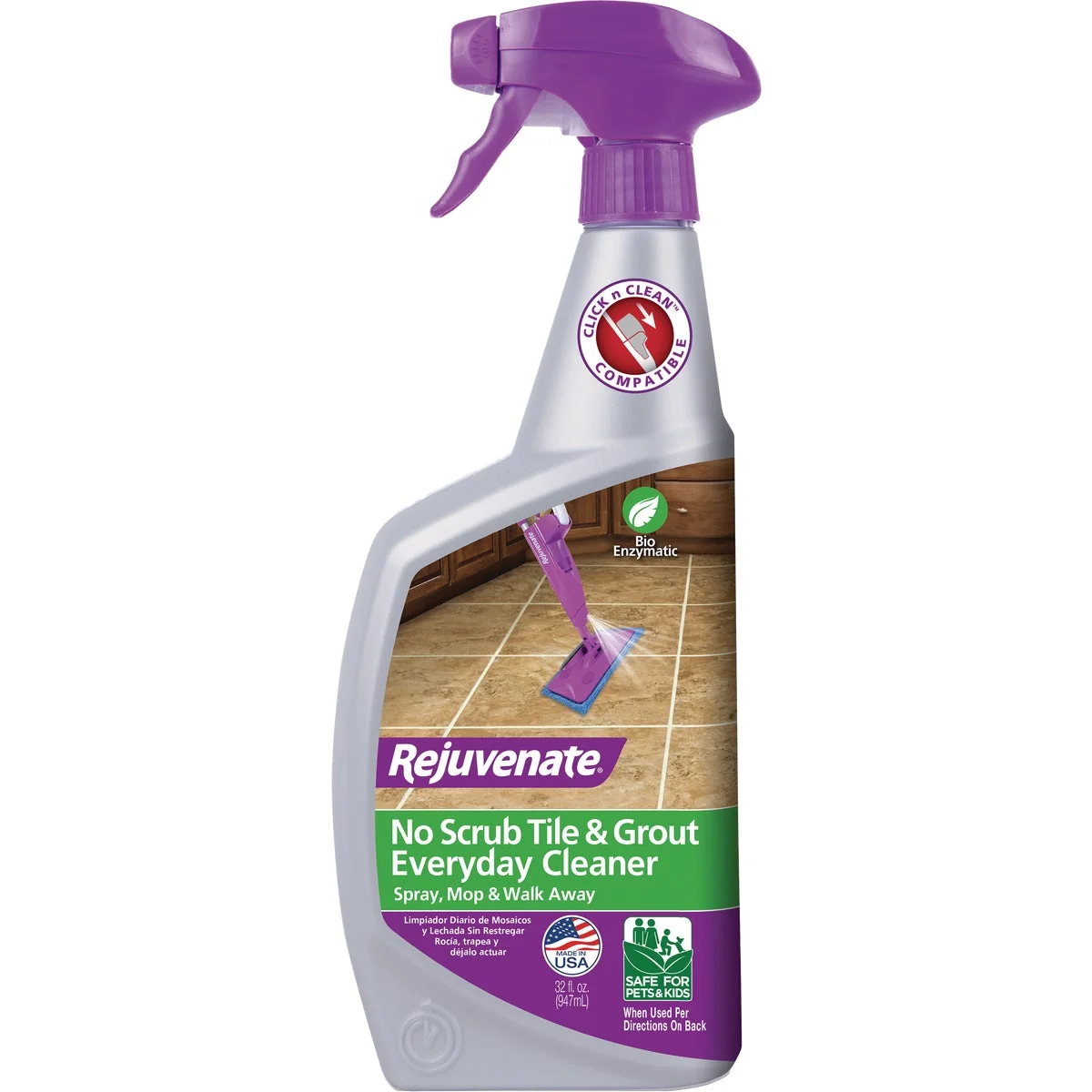 Luxury Rejuvenate 32 Oz. Bio-Enzymatic No Scrub Tile Grout Cleaner Premium