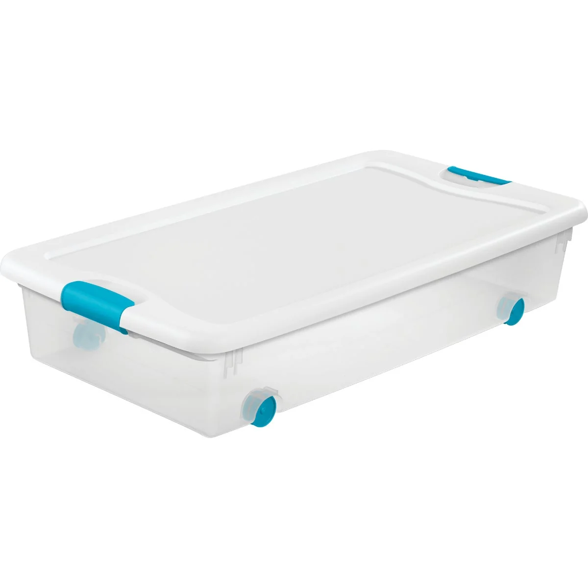 Clean Sterilite Latch Clears 56 Qt. Wheel Underbed Box Effective