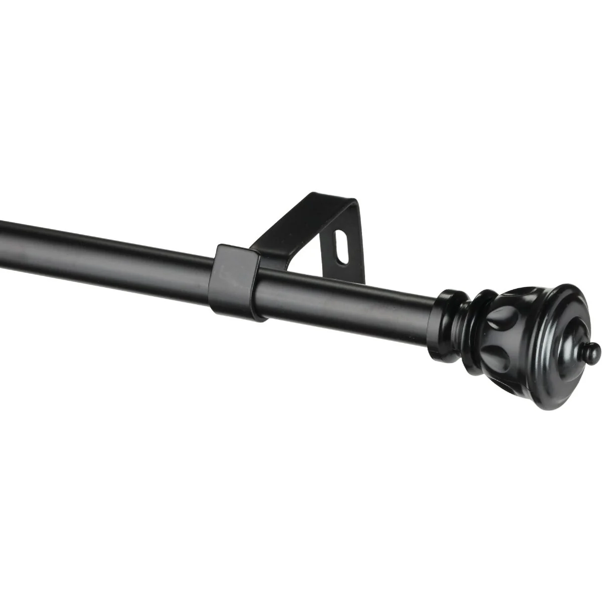 High-Performance Kenney Kiera 48 In. To 86 In. 5 8 In. Single Black Curtain Rod Practical