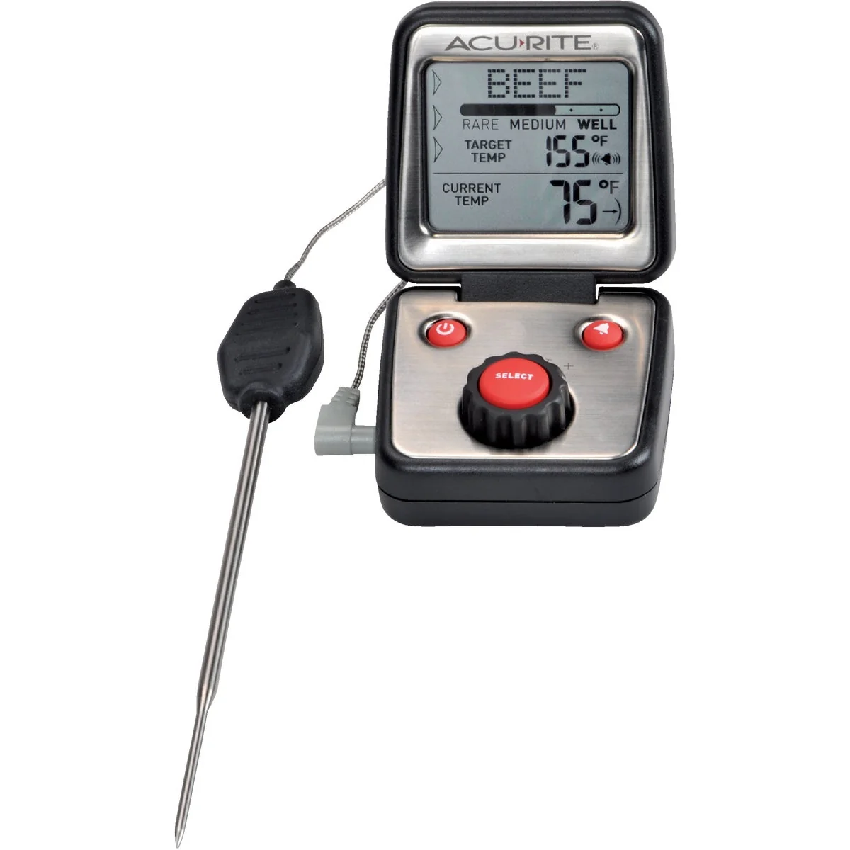 Flexible Acu-Rite Audible Digital Probe Cooking Kitchen Thermometer Stylish