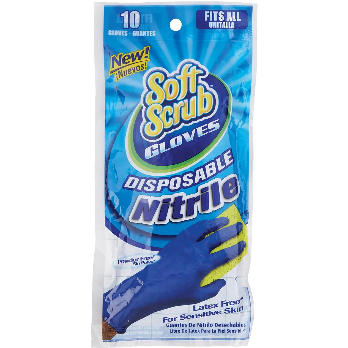 Advanced Soft Scrub 1 Size Fits All Nitrile Disposable Glove 10-Pack Organic