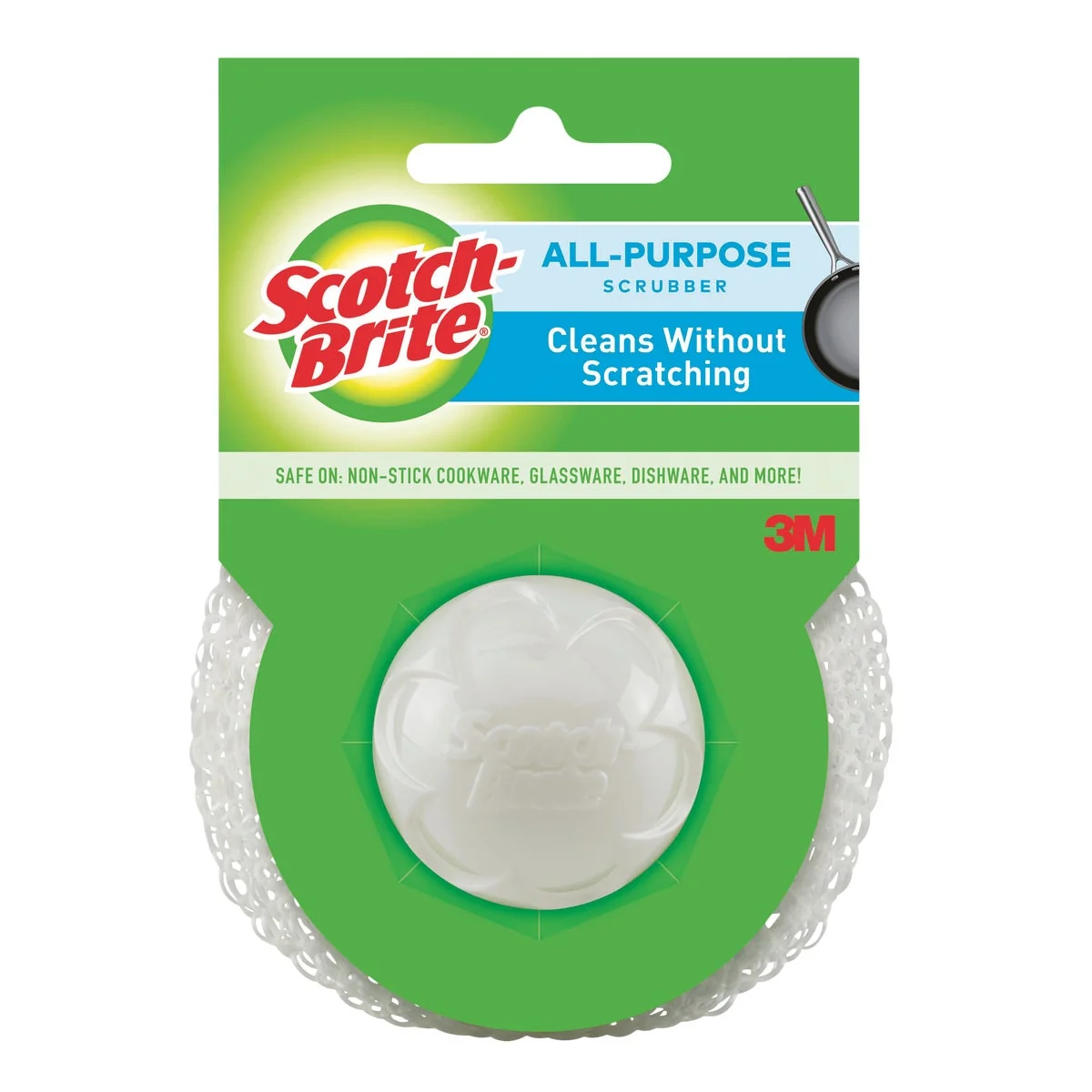 Efficient 3M Scotch-Brite No Scratch All-Purpose Scrubber with Handle Classic