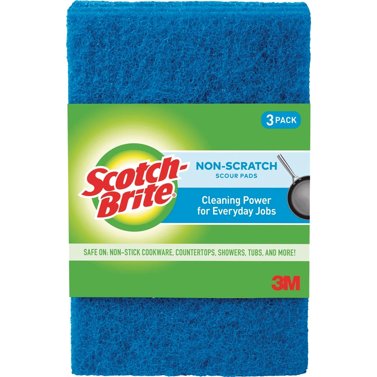Unique 3M Scotch-Brite Non-Scratch Scouring Pad 3-Count Crafted