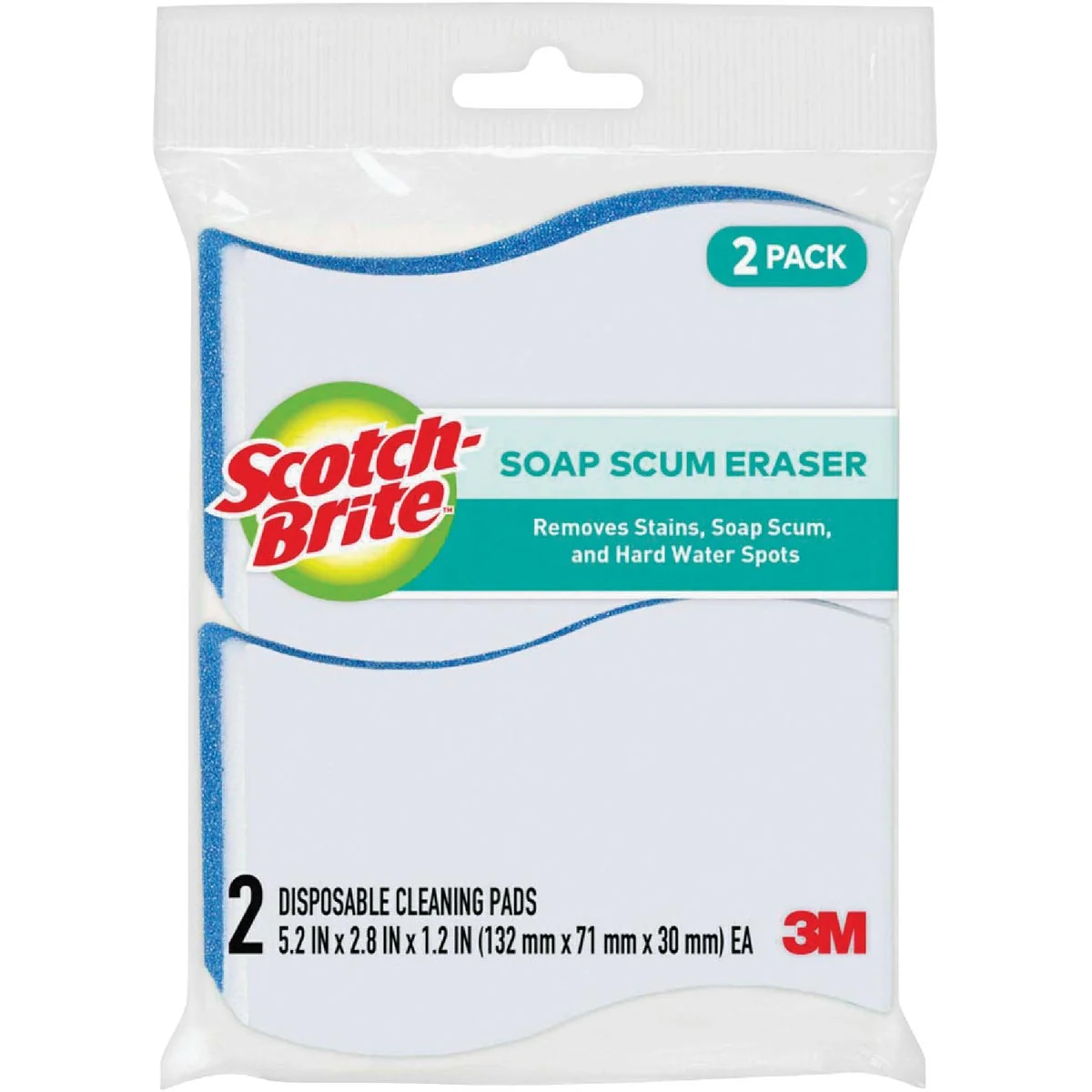 Classic 3M Scotch-Brite Soap Scum Eraser Cleansing Pad 2-Count Next-Generation