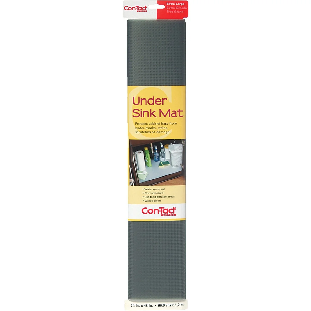 Verified Con-Tact 24 In. x 4 Ft. Graphite Under Sink Mat Non-Adhesive Shelf Liner Authentic