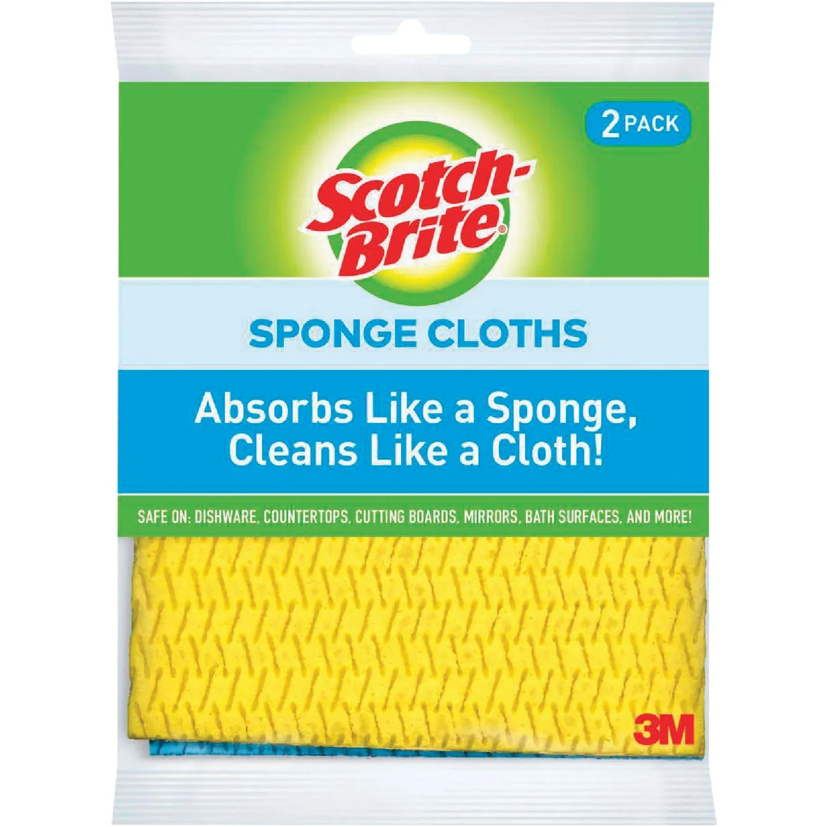 Organic 3M Scotch-Brite 7.8 In. x 6.8 In. Absorbent Cloth 2-Count Fast