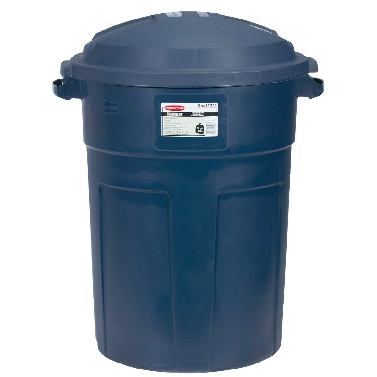 Elite Rubbermaid Roughneck 32 Gal. Blue Trash Can with Lid Efficient