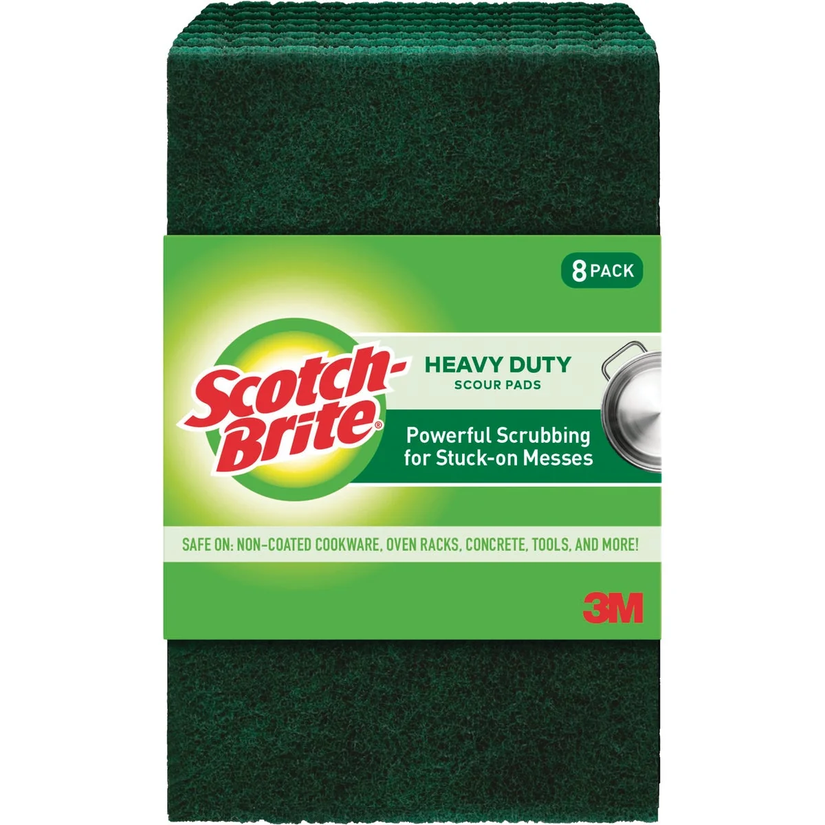 Traditional 3M Scotch-Brite Heavy Duty Scouring Pad 8 Count Casual