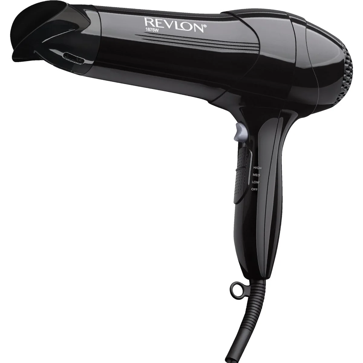 Fine Revlon Essentials 1875W Black 3 Heat Quick Dry Hair Dryer Organic