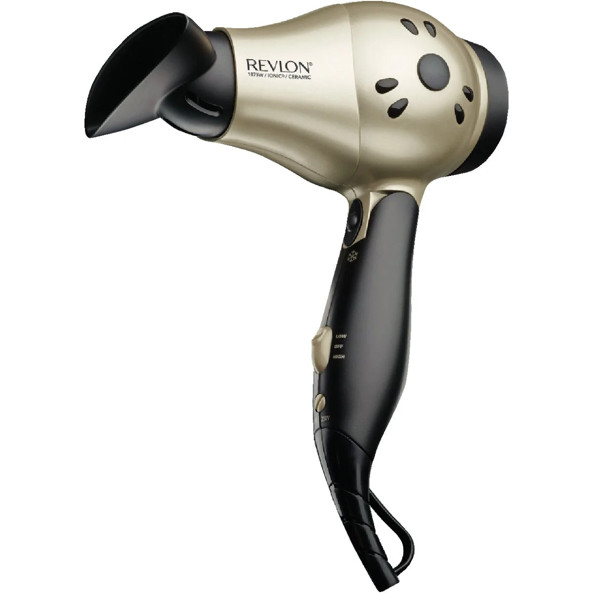 Advanced Revlon Heat 1875W Gold Black 2 Heat Folding Hair Dryer Original Design