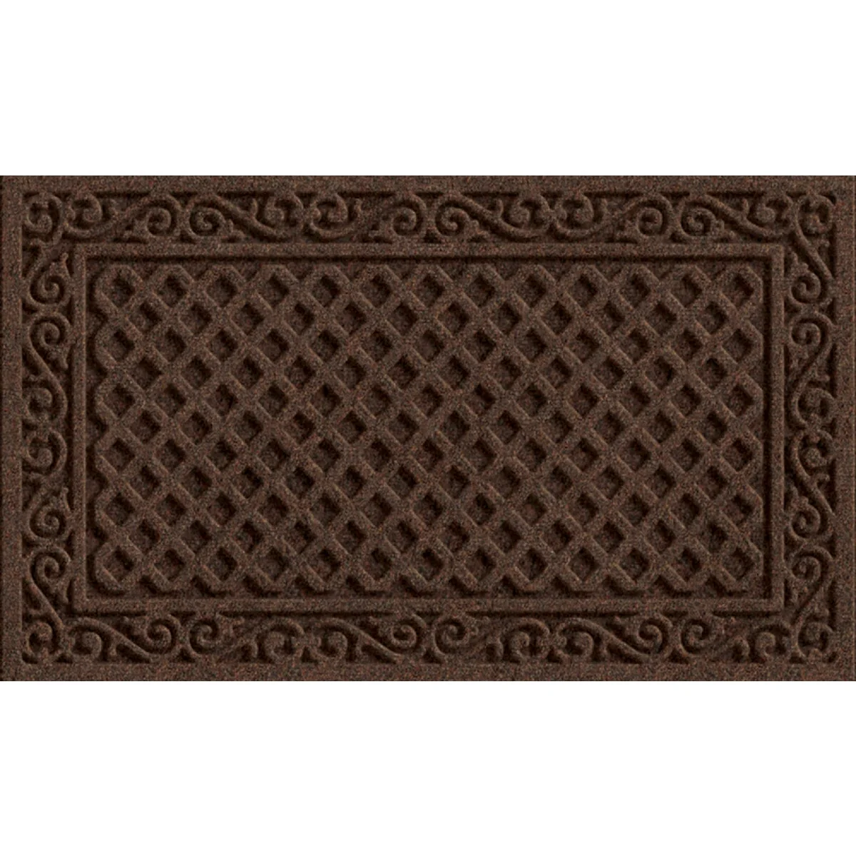 Expertly Made Apache Textures Walnut 18 In. x 30 In. Carpet Recycled Rubber Door Mat Original