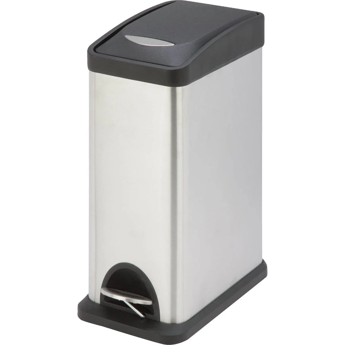 Fashionable Honey Can Do 8 Liter Satin Stainless Steel Step-On Wastebasket Premium