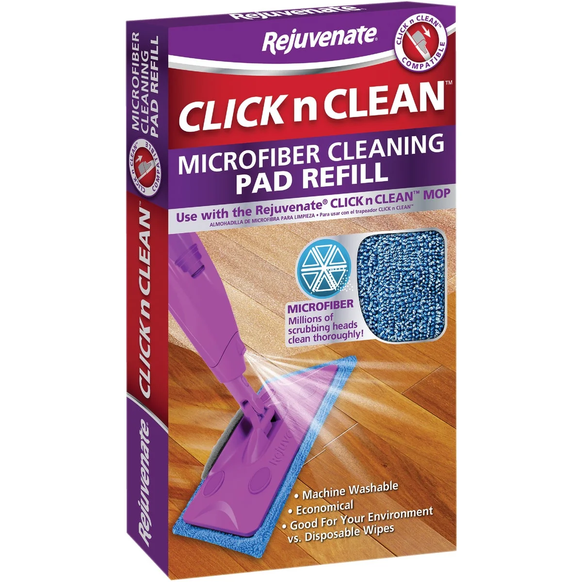 Fast Rejuvenate Click n Clean 9 In. Microfiber Cleaning Pad Artisan
