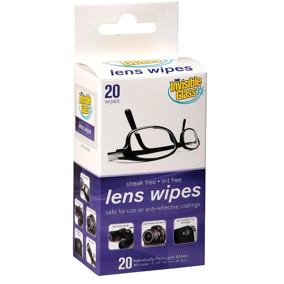 Next-Generation Stoner Invisible Glass Premium Lens Wipes 20-Pack Enhanced