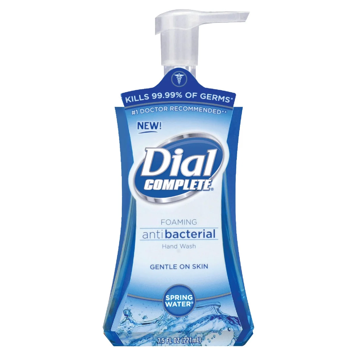 Convenient Dial Complete 7.5 Oz. Spring Water Antibacterial Foaming Hand Soap Original Design