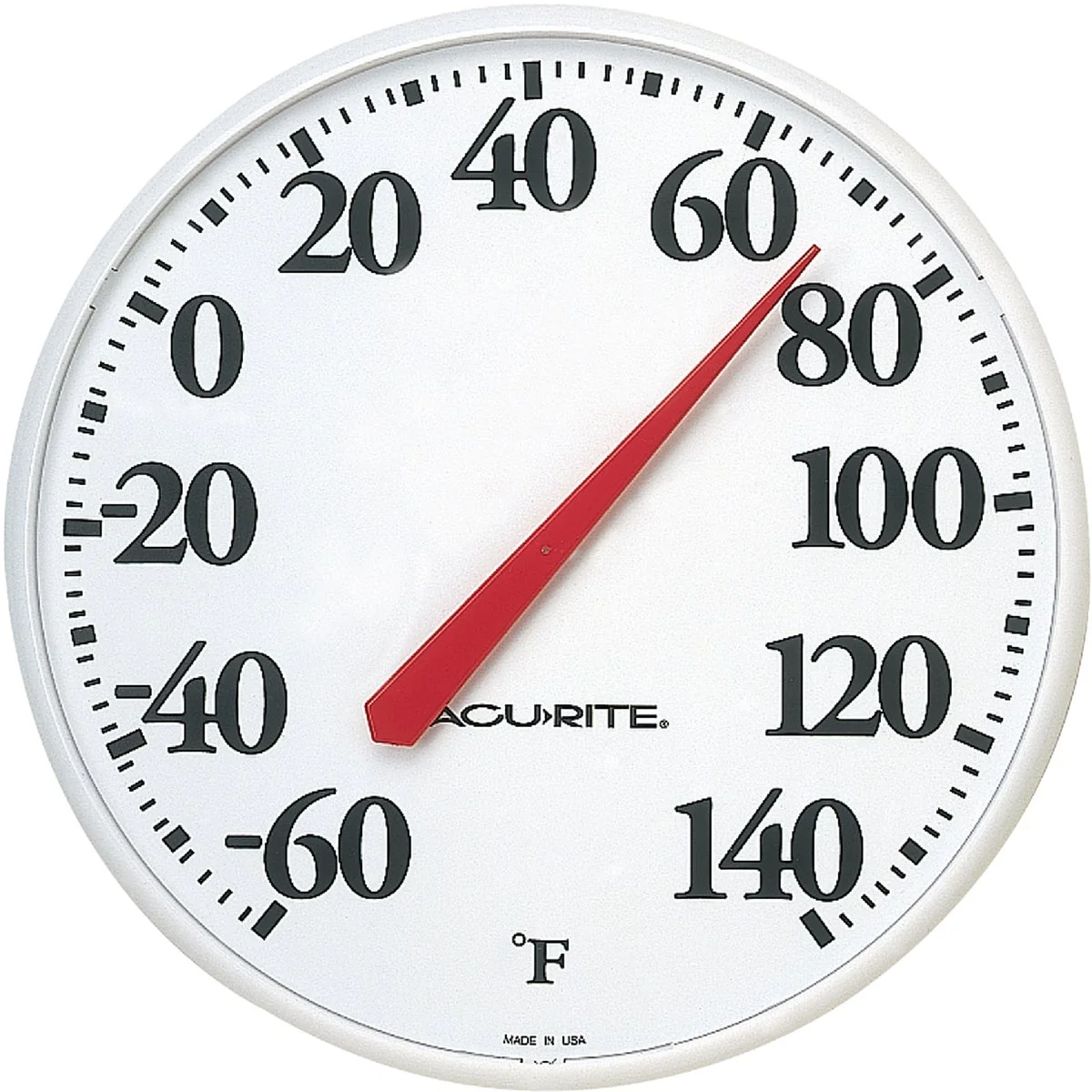Natural Acurite 12.5 Dia Plastic Dial Indoor Outdoor Thermometer Optimized