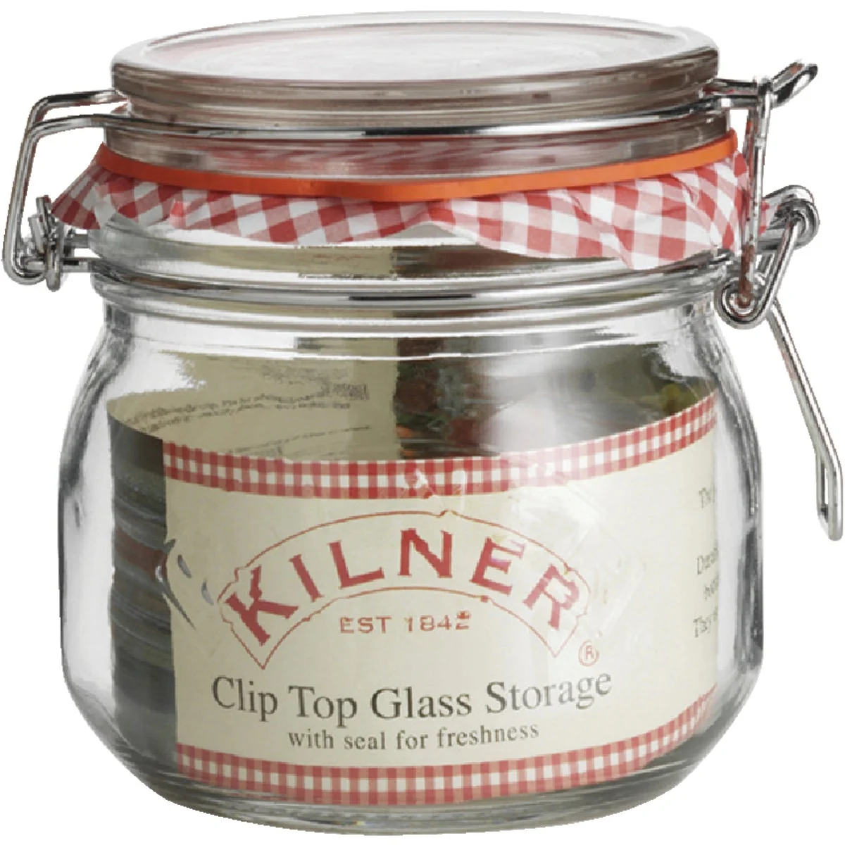 Genuine Kilner 17 Oz. Round Clip Top Glass Storage Jar Elegant