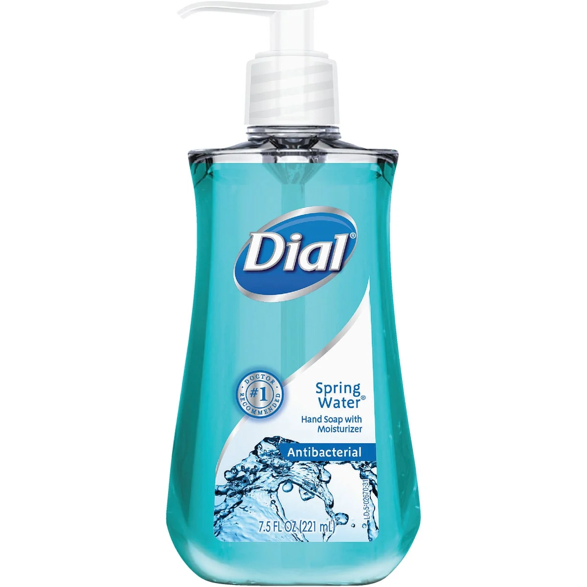 Minimalist Dial 7.5 Oz. Spring Water Antibacterial Liquid Hand Soap with Moisturizer Casual