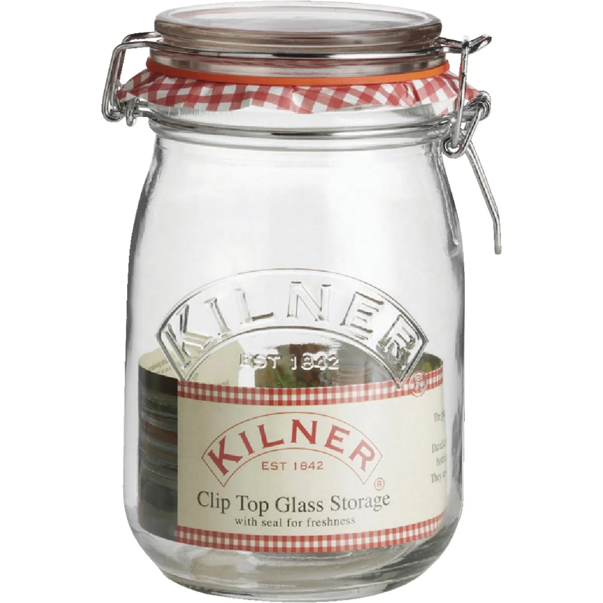 Sustainable Kilner 34 Oz. Round Clip Top Glass Storage Jar Quality