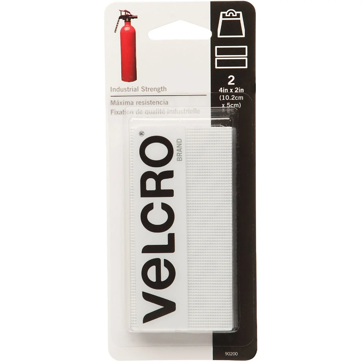 Casual VELCRO Brand 2 In. x 4 In. White Industrial Strength Hook Loop Strip 2 Ct. Fast