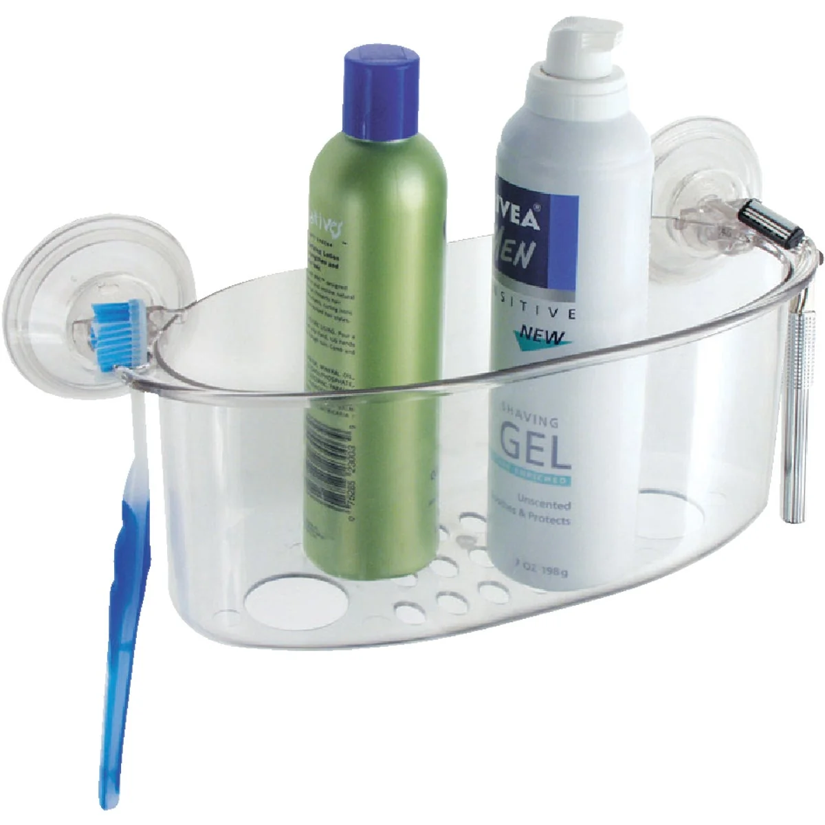 Official InterDesign Power Lock Suction Shower Basket Fast