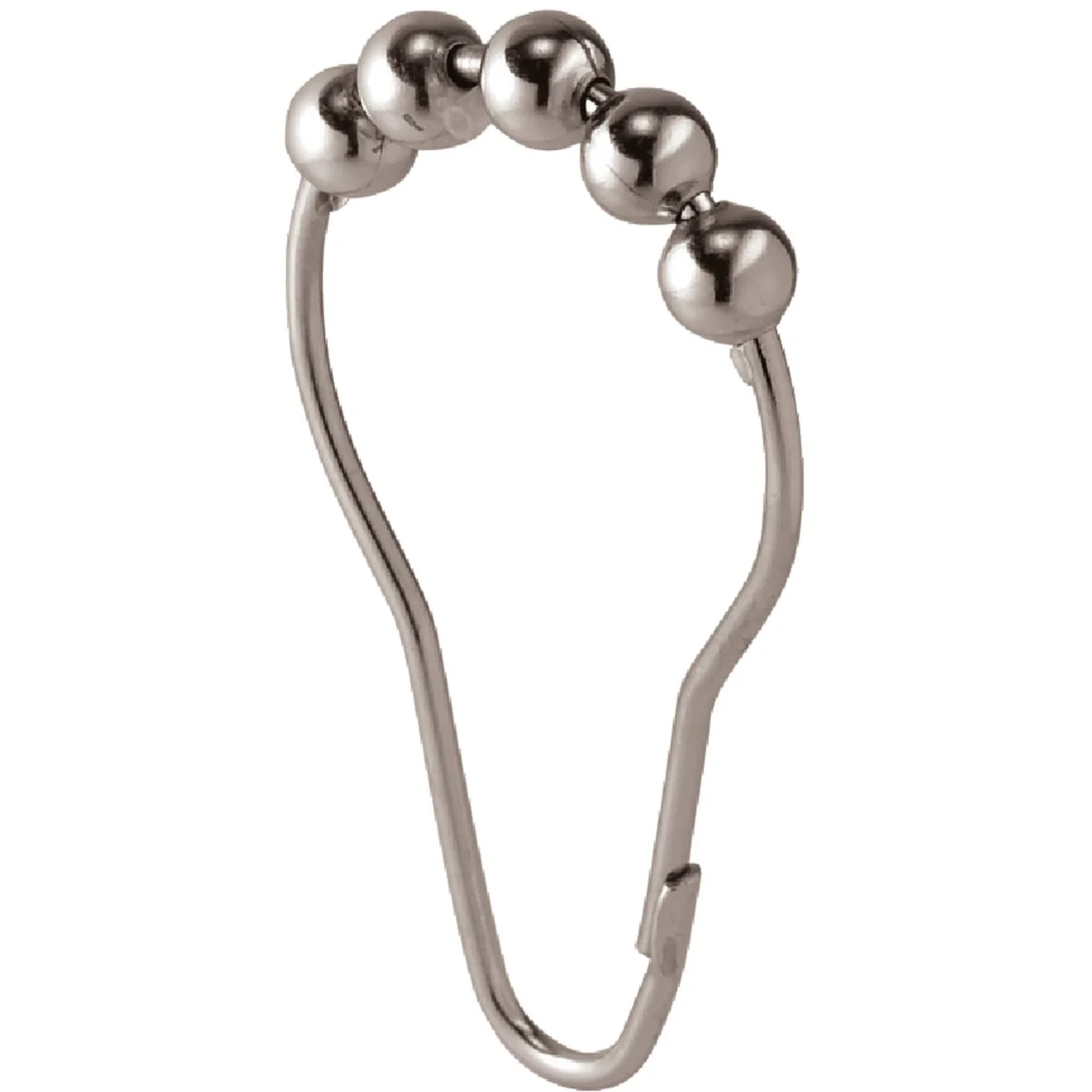 Sophisticated InterDesign Pebblz Rollerz Chrome Shower Curtain Hook 12-Count Green
