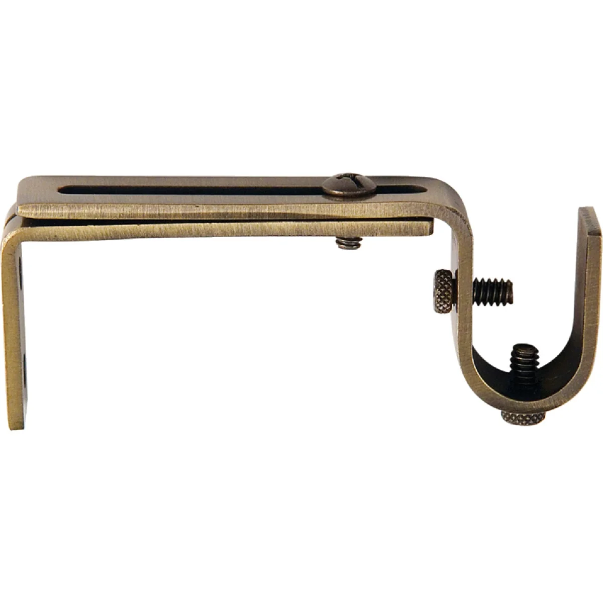 Effective Kenney Adjustable Single Mocha Curtain Rod Bracket 2-Pack Fine Crafted