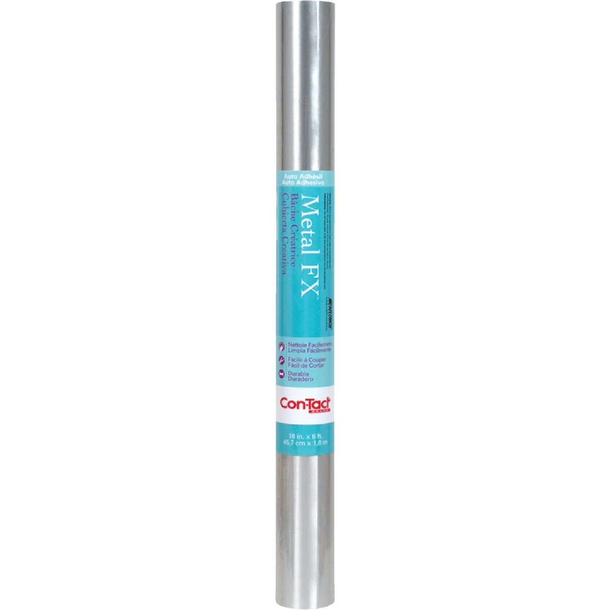 First-Class Con-Tact Creative Covering Metal FX 18 In. x 6 Ft. Stainless Steel Self-Adhesive Shelf Liner Official