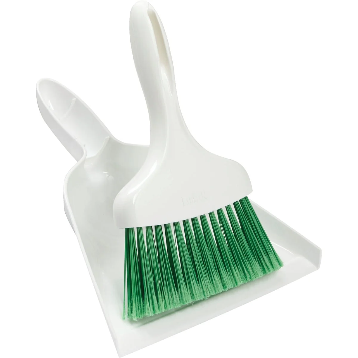 Effective Libman 7 In. Poly Whisk Broom with Dust Pan Green Bristles Reusable