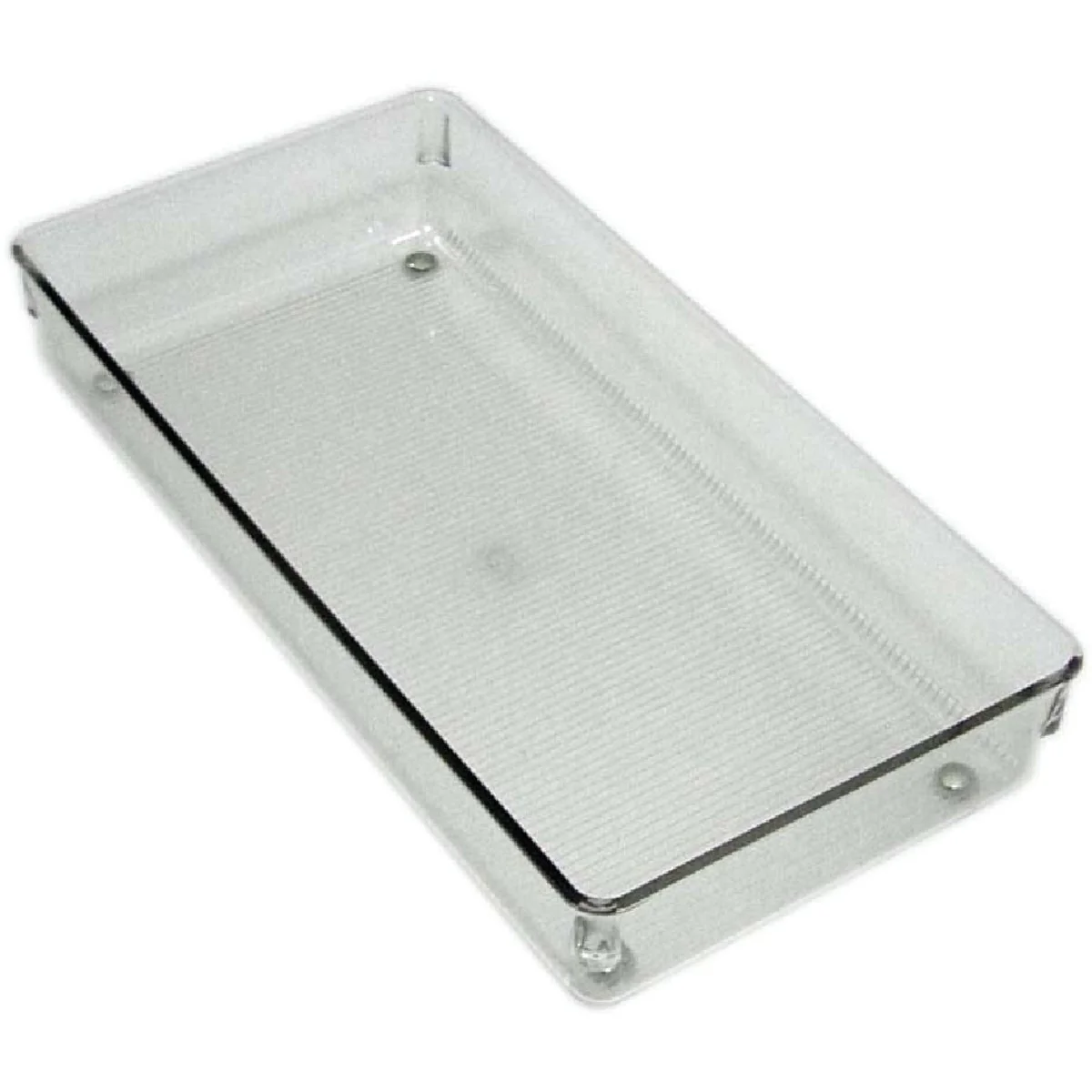 Traditional InterDesign Linus 6 In. W. x 12 In. L. x 2 In. D. Clear Drawer Organizer Tray Healthy