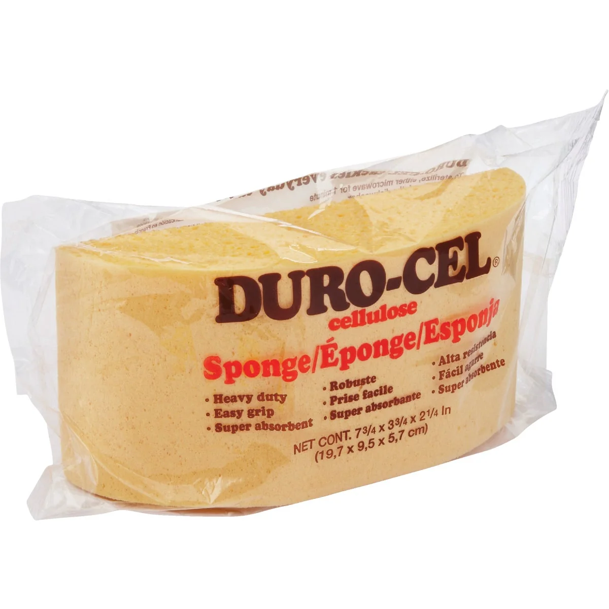Outstanding Duro-Cel 7.75 In. x 3.75 In. Yellow Turtle Back Cellulose Sponge Green