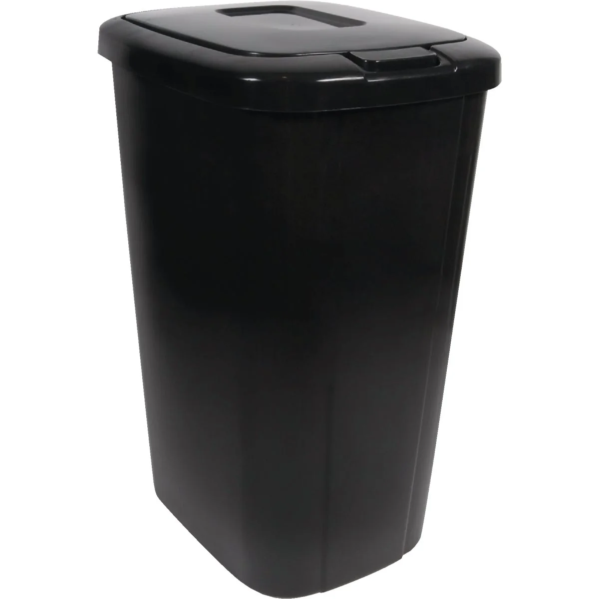 Quality Hefty 53 Qt. Black Wastebasket with Lid Lightweight