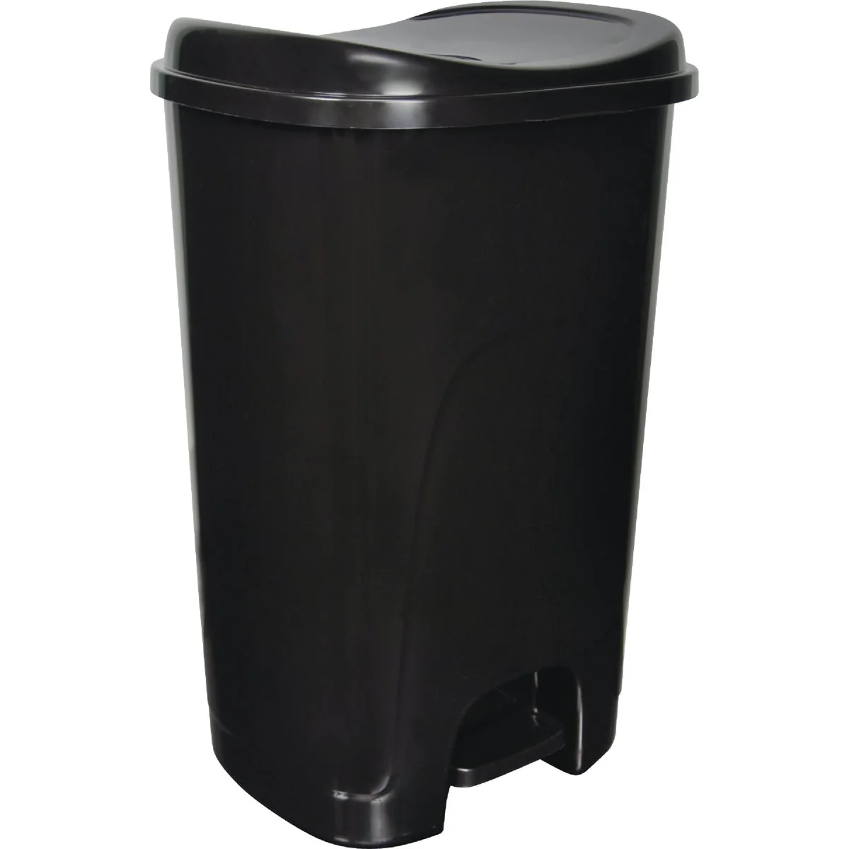 Innovative Hefty 13 Gal. Black Step-On Wastebasket Crafted