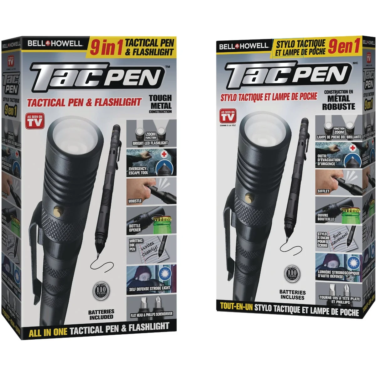 Casual Bell Howell TacPen Tactical Pen Flashlight Next-Generation