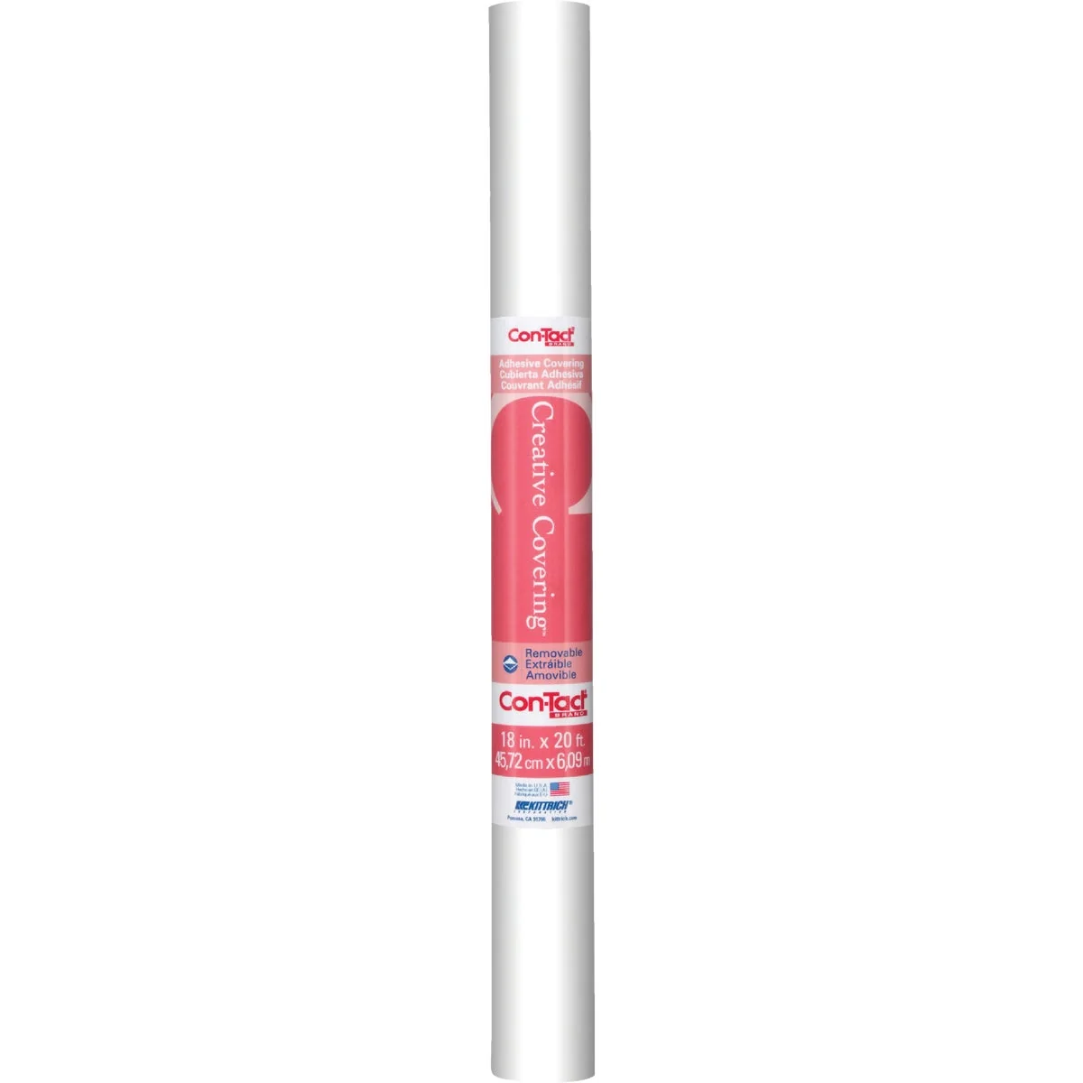 Organic Con-Tact Creative Covering 18 In. x 20 Ft. White Self-Adhesive Shelf Liner Reliable