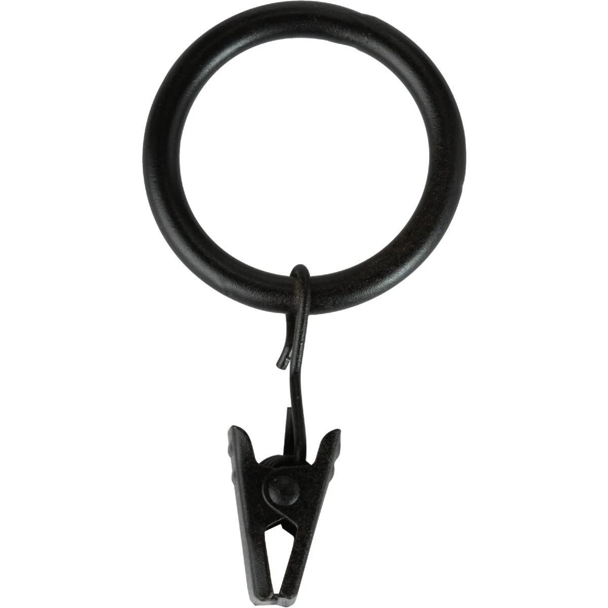 Versatile Kenney 5 8 In. To 3 4 In. Clip Curtain Ring Black 14-Pack Solid