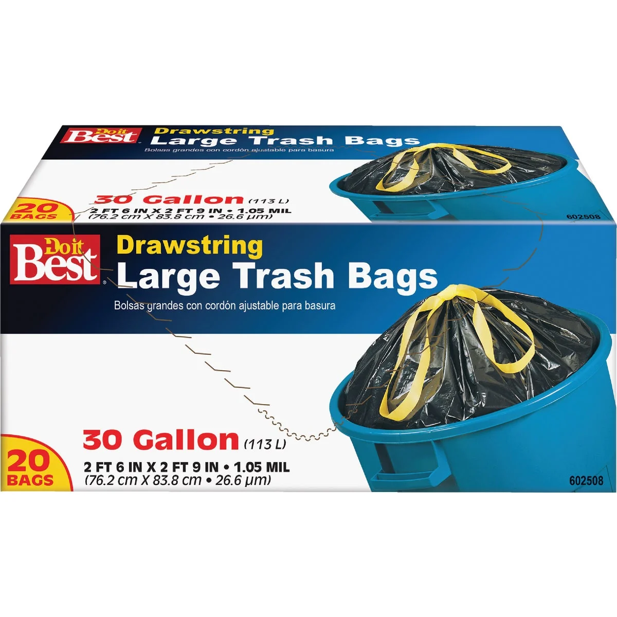 Responsible Do it 30 Gal. Large Black Trash Bag 20-Count Safe