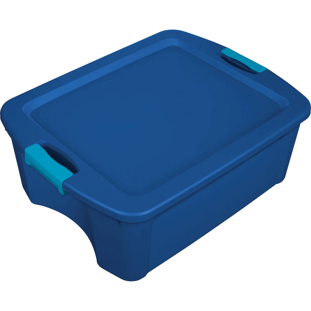 Clean Sterilite 12 Gal. Blue Latch Carry Storage Tote Genuine